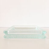 Vide poche en verre recuit bleu
