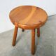 Pine stool assigned to Charlotte Perriand for Les Arcs.