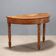 Antique walnut console with a half-moon top, Italy, 19th century.