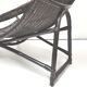 Black rattan chaise longue deckchair armchair
