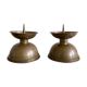 Pair of brass church candlesticks