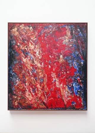 Jozef Mees, Lyrical Abstract Oil on Panel 1962
