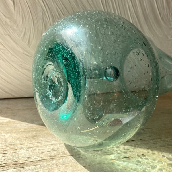 Pichet en verre  soufflé bullé  H24 cm