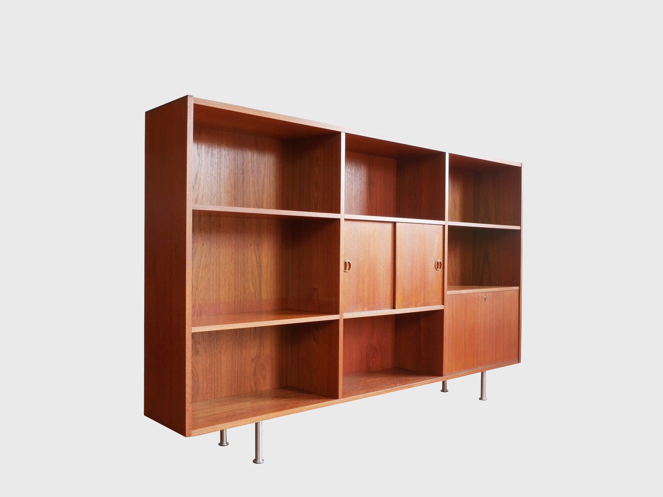 Bibliothèque en teck, années 1960