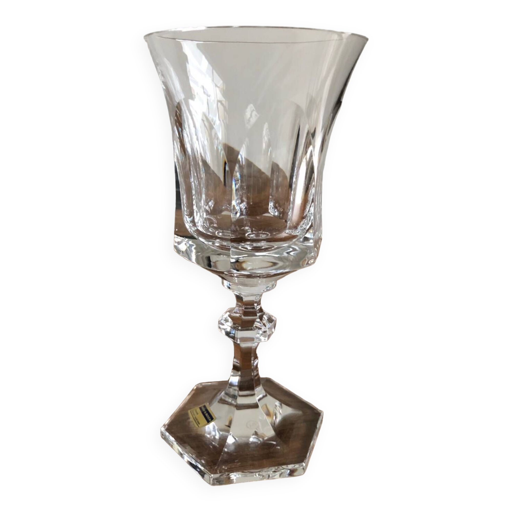 Crystal burgundy glasses