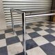 Chrome table and smoked glass