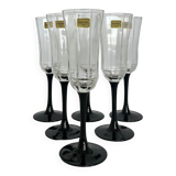 Six vintage champagne glasses Luminarc Octime 70s-80s