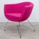 Fauteuil Profim Sorriso 10V en tissu rose et métal chromé