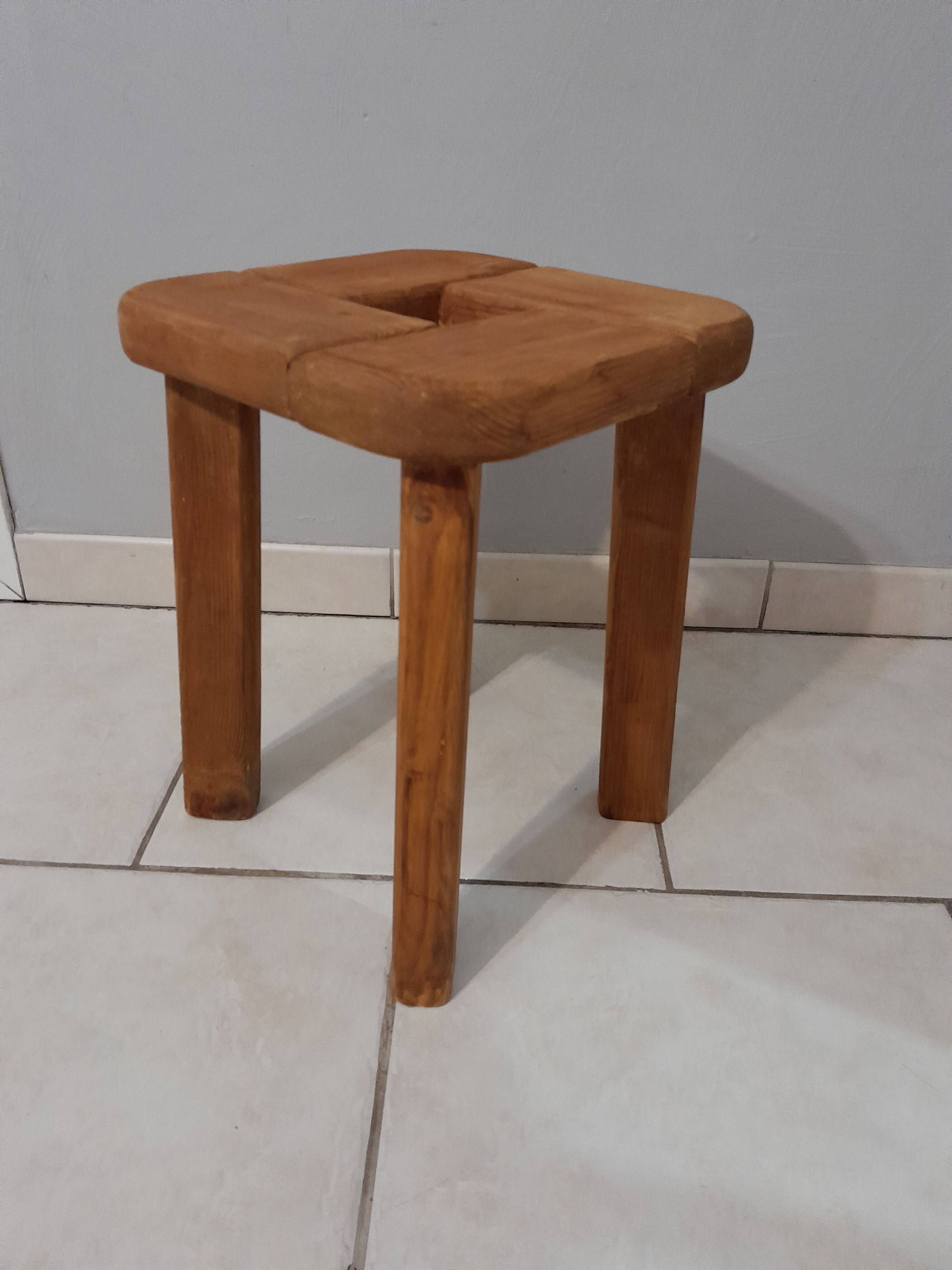 Tabouret vintage en pin par Finnsauna Lagerholm années 60