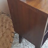 Pair of compass foot bedside tables