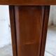 Modernist round pedestal table with glass top Ø75