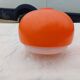 Suspension Vintage Opaline Orange et Blanche