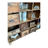 Meuble de métier en bois foncé ☐ 107 x 188 cm