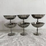 Vintage stainless steel stemmed cups