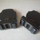 Old pair of cassolette bookends in Art Deco marble office living room vintage retro