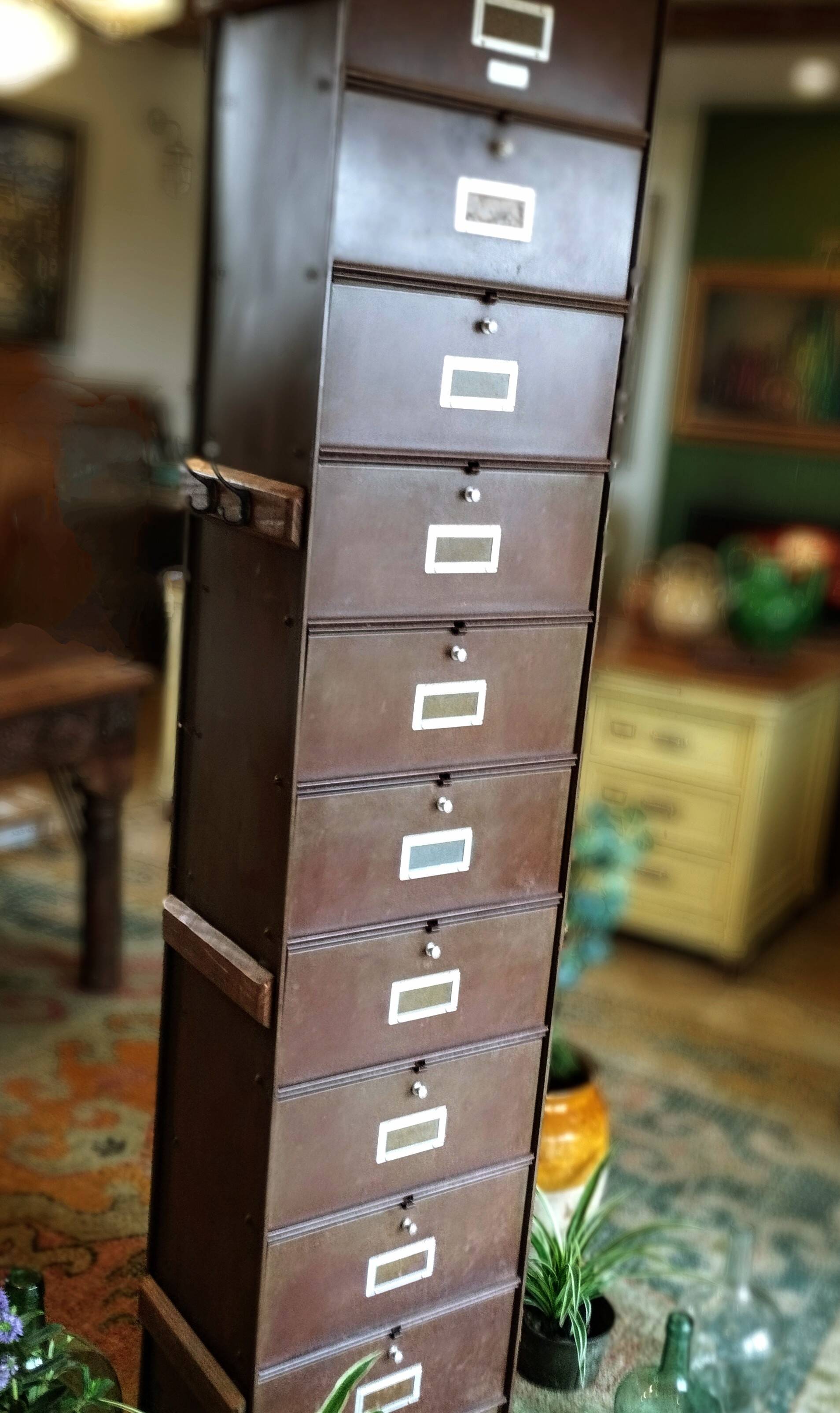A vintage Roneo industrial flapper from the 1950s with a rusty patina