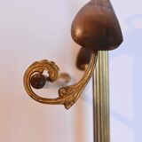 Retro night valet in brass and wood in Neoclassical style