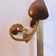 Retro night valet in brass and wood in Neoclassical style