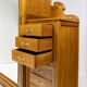 Large Art Nouveau linen cupboard in oak and mirror - 1900-1920