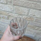 Ancien vase en verre ciselé h16cm