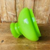 Green and white opaline lampshade from the 70s.