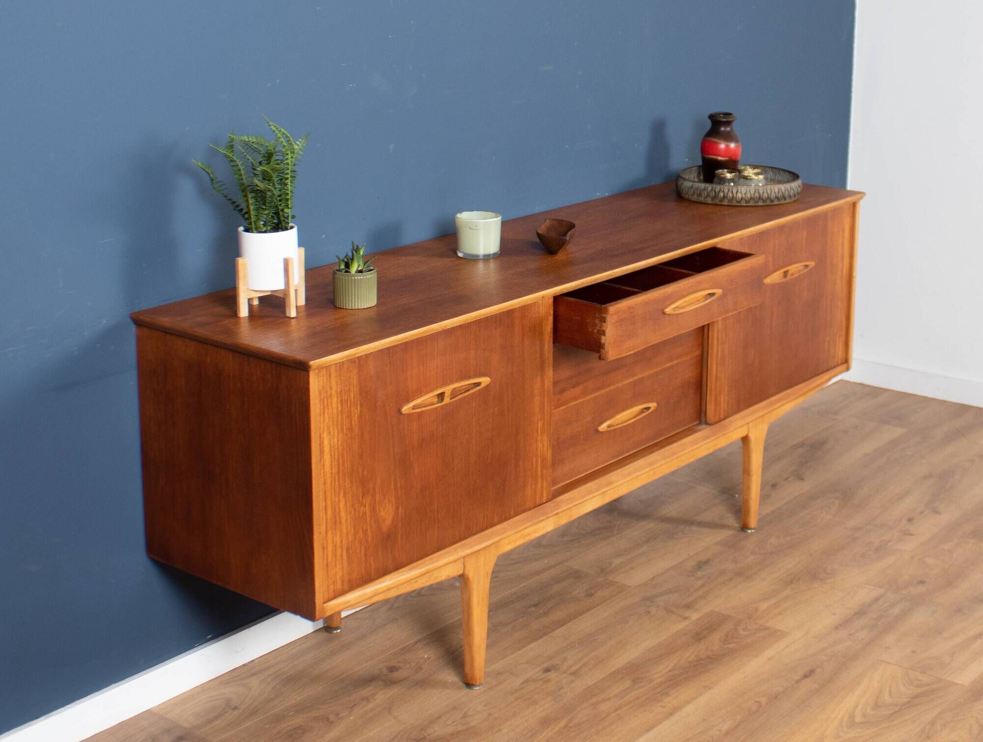 Long 1960s Teak Jentiuqe Mid Century Sideboard