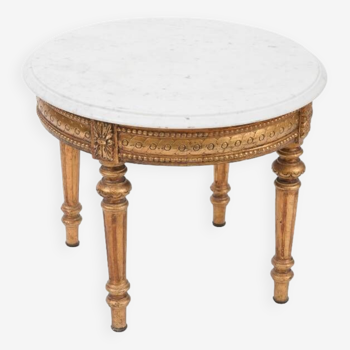 Louis XVI style gold side table