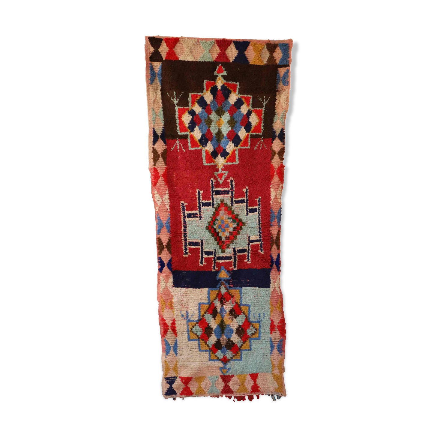Tapis marocain coloré - 88 x 258 cm
