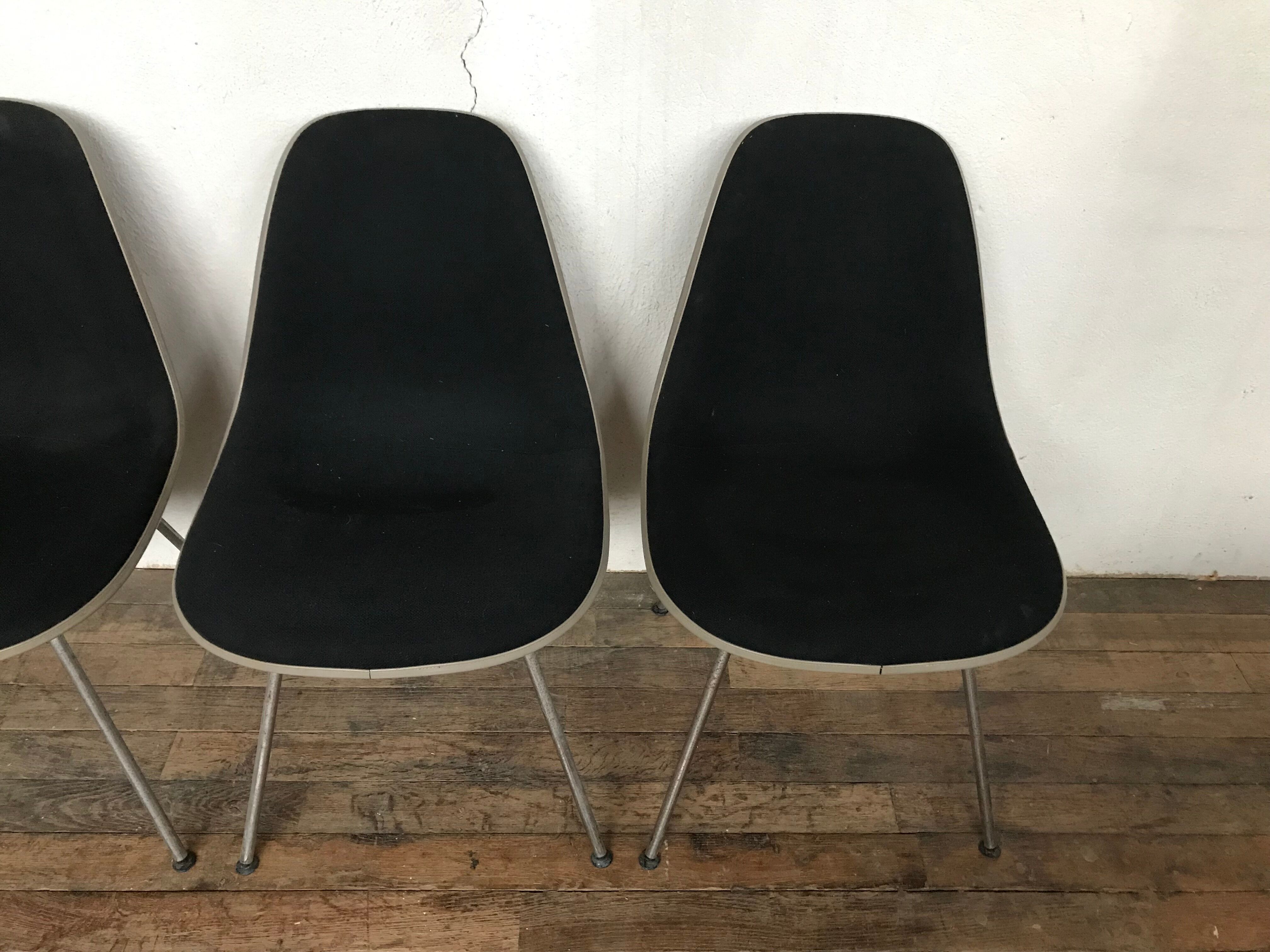 Set of 4 chairs DSX by Charles Eames by Herman Miller 1970