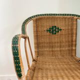Vintage wicker armchair