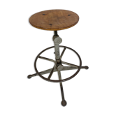 Vintage Industrial Height Adjustable Swivel Architect Stool by Friso Kramer for Ahrend, 1960s
