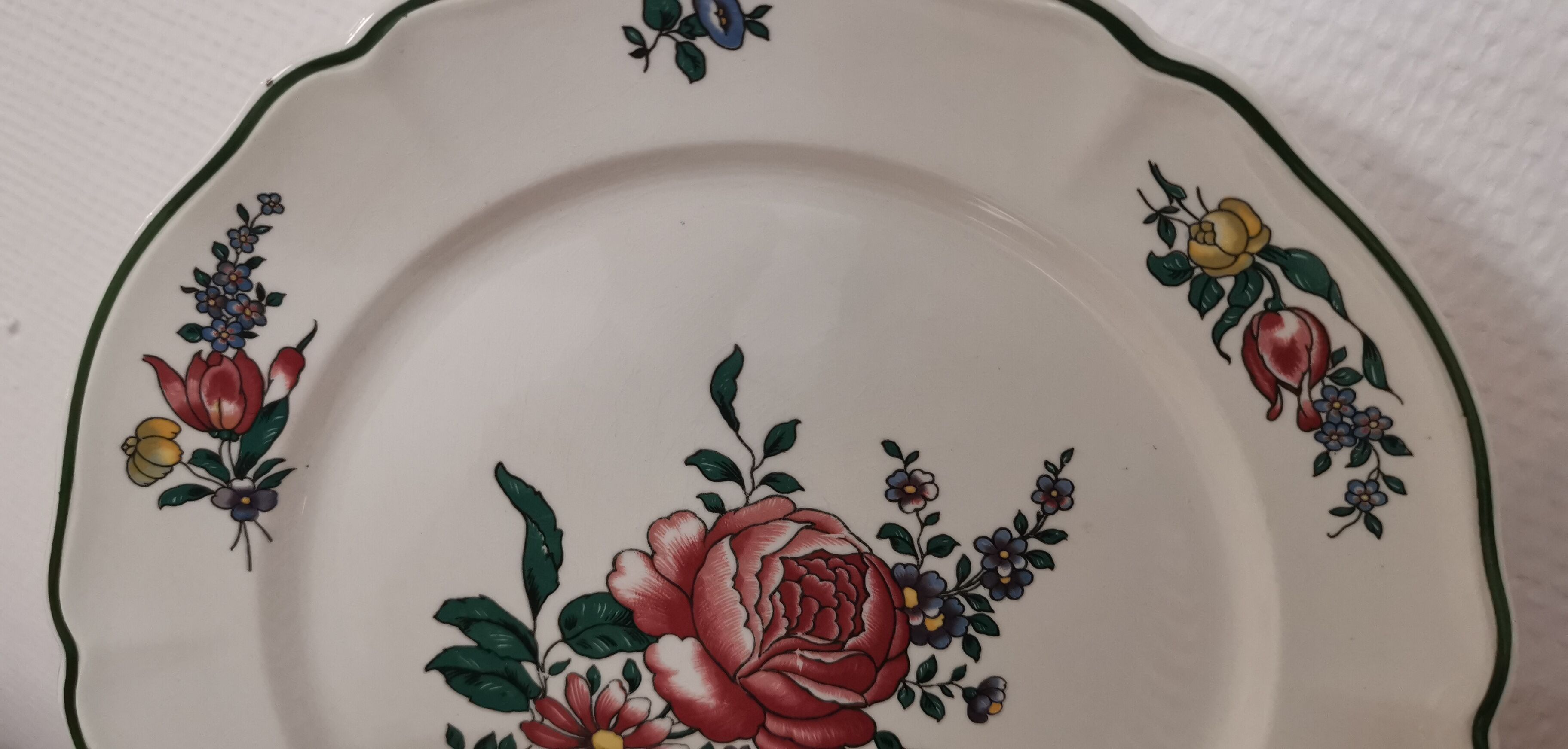 Set of 6 old flat ceramic plates VILLEROY and BOCH "Alt Strassburg"