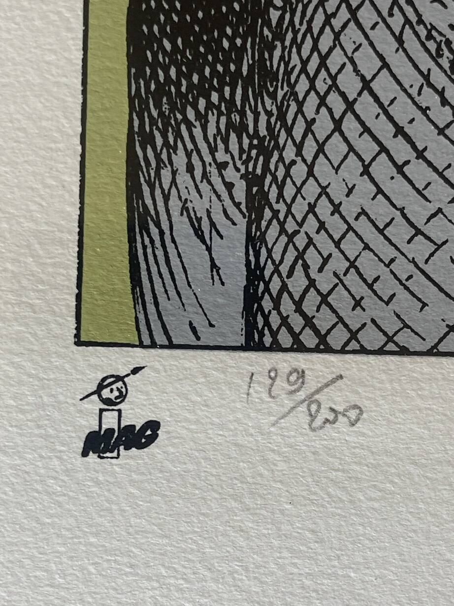 François Boucq (1955) - The Adventures of Jérôme Moucherot - Lithograph