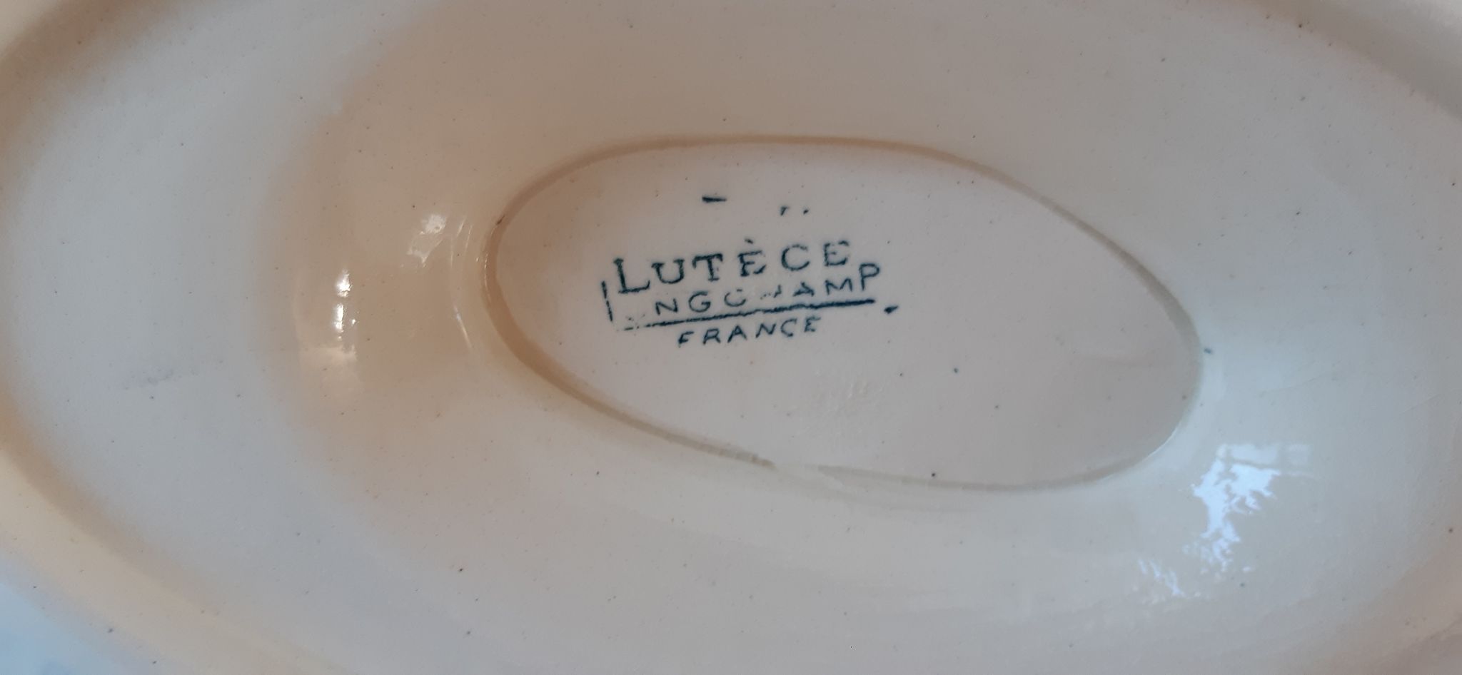 Saucière terre de fer Longchamp fin XIXème