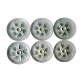 Lot de 6 assiettes à huitres,  Salins France, années 60