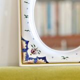 Hand painted ceramic mirror from Desvres