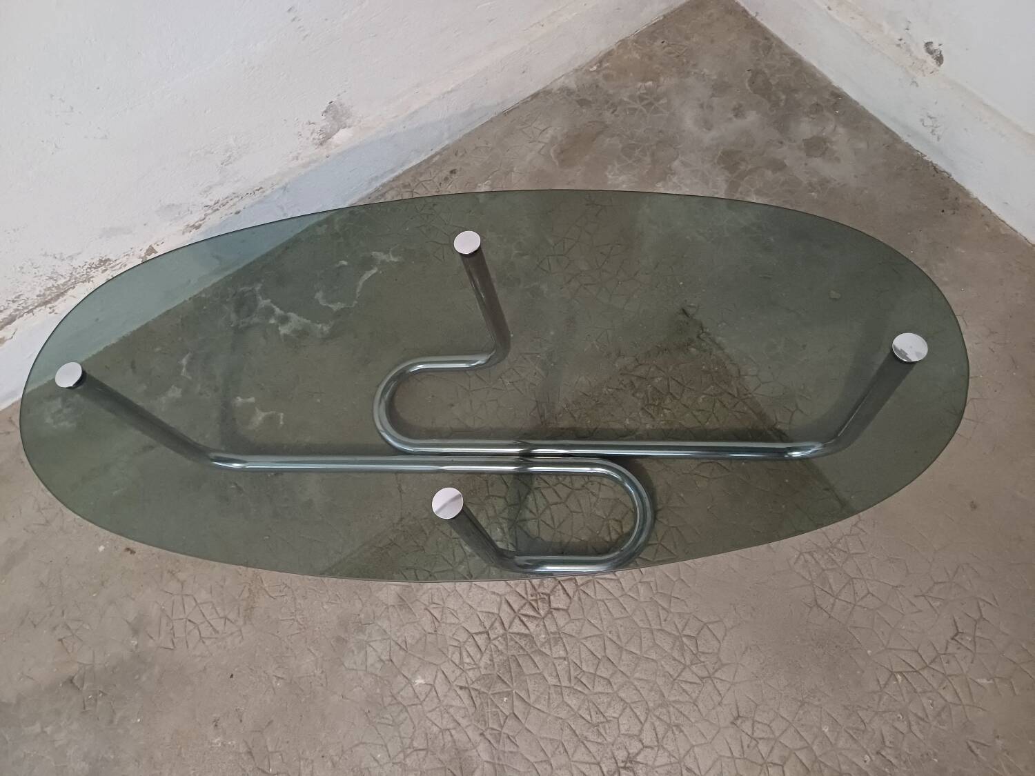 Designer chrome coffee table