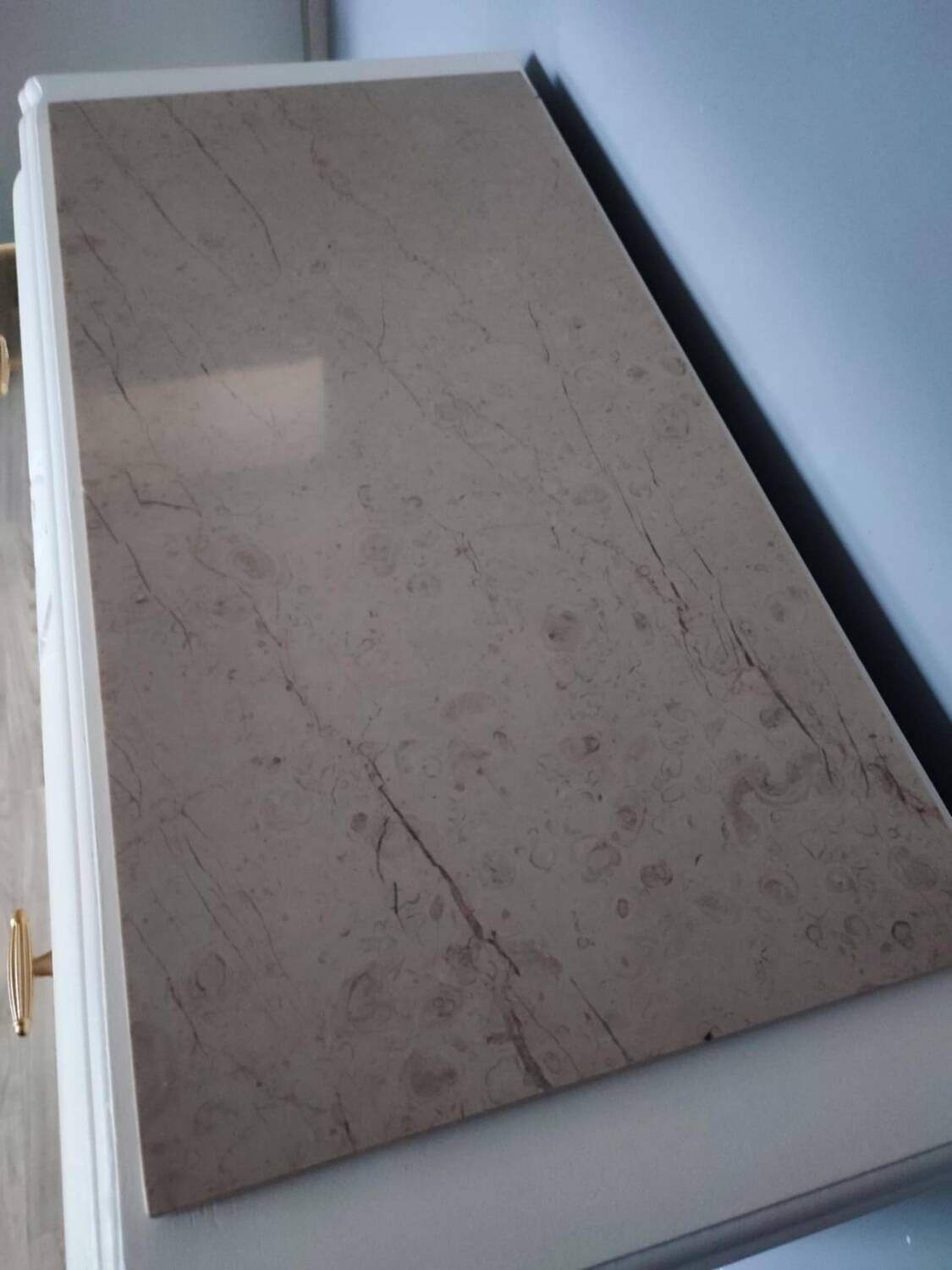 RESTORED CHEST OF DRAWERS WITH MARBLE PLATE