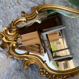 Golden baroque mirror 70x41cm