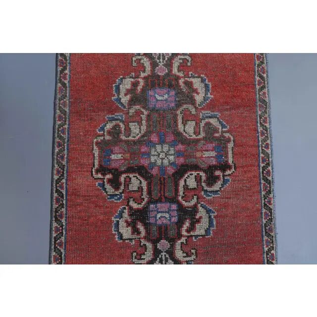 1970s Turkish Oushak Handmade Runner Rug 70x318