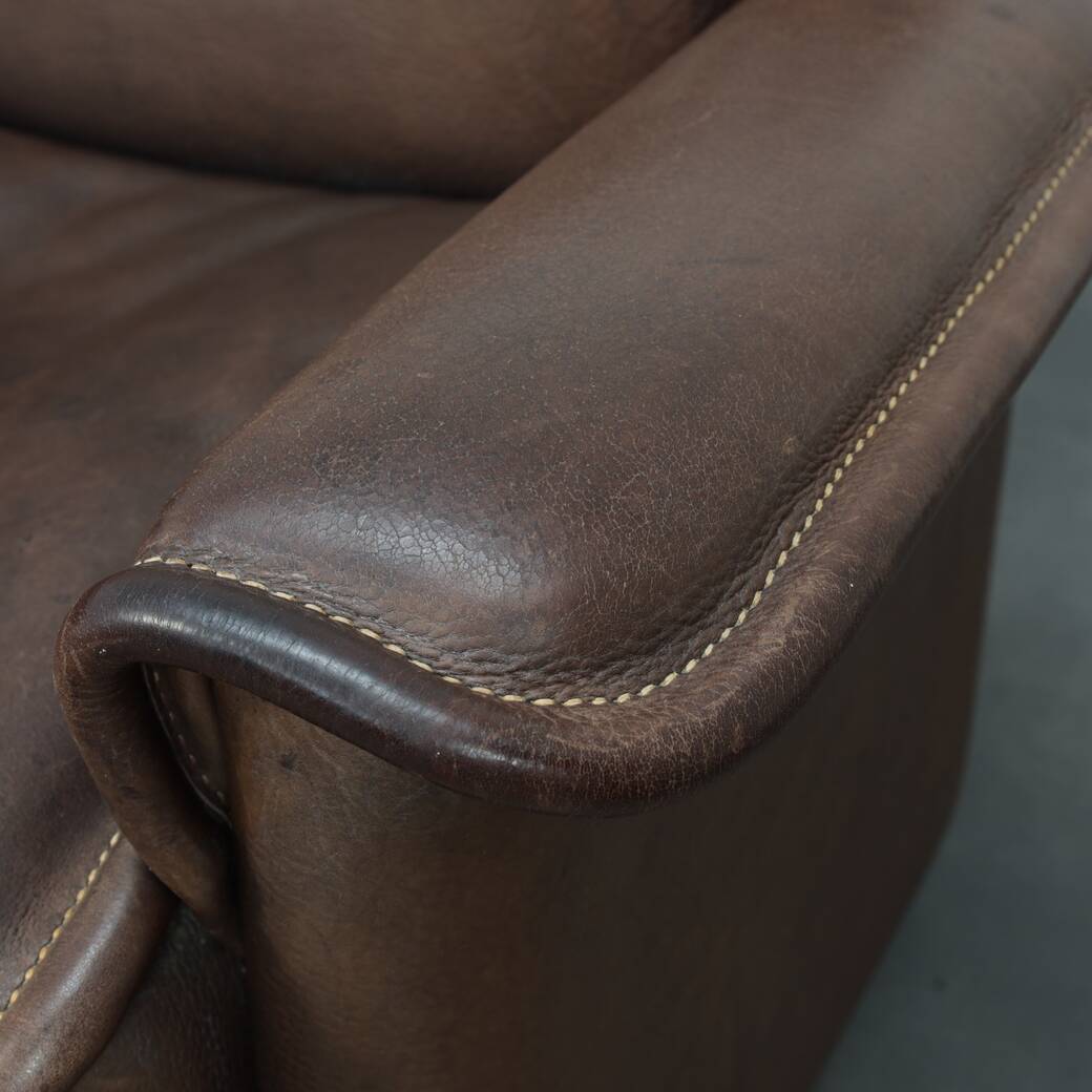 DS-12 leather lounge chair by De Sede, Switzerland, 1970s