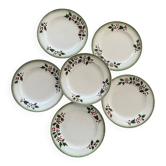 6 assiettes houx