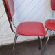 4 vintage Lafargue kitchen chairs in faux leather and chrome