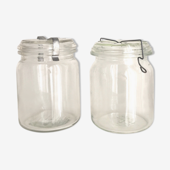 1litre jars with lid and metal closures