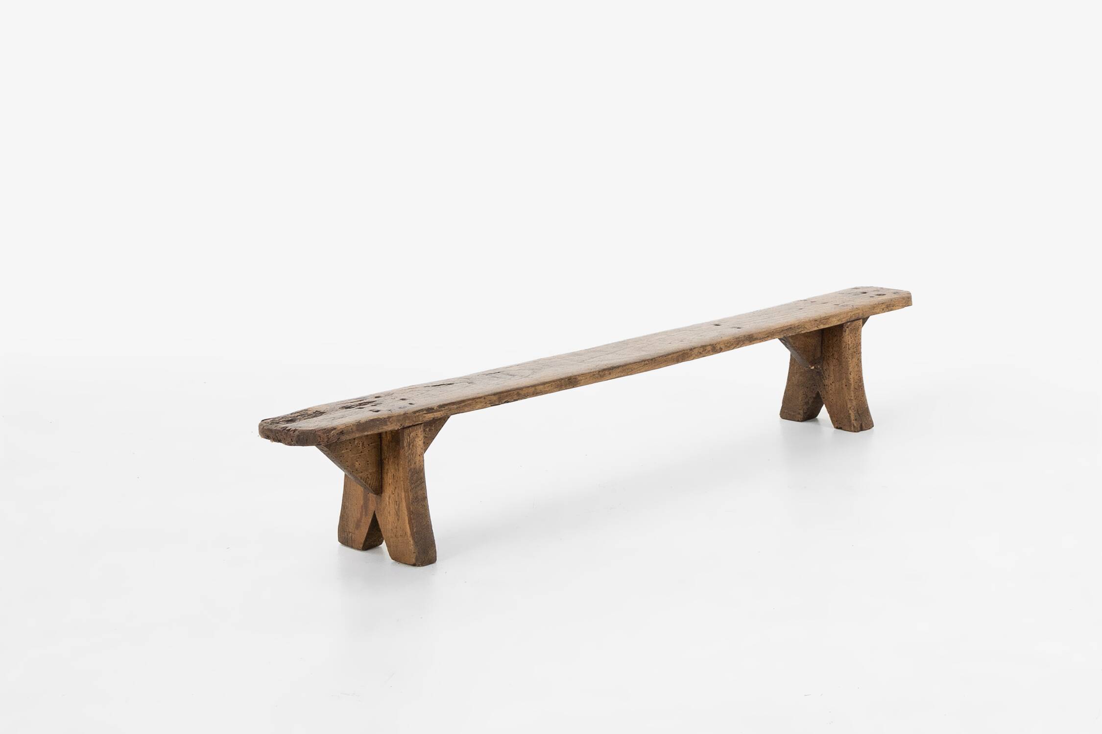Decorative wooden low bench, France ca. 1850