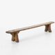 Decorative wooden low bench, France ca. 1850