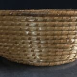 Vintage woven straw basket 29 cm