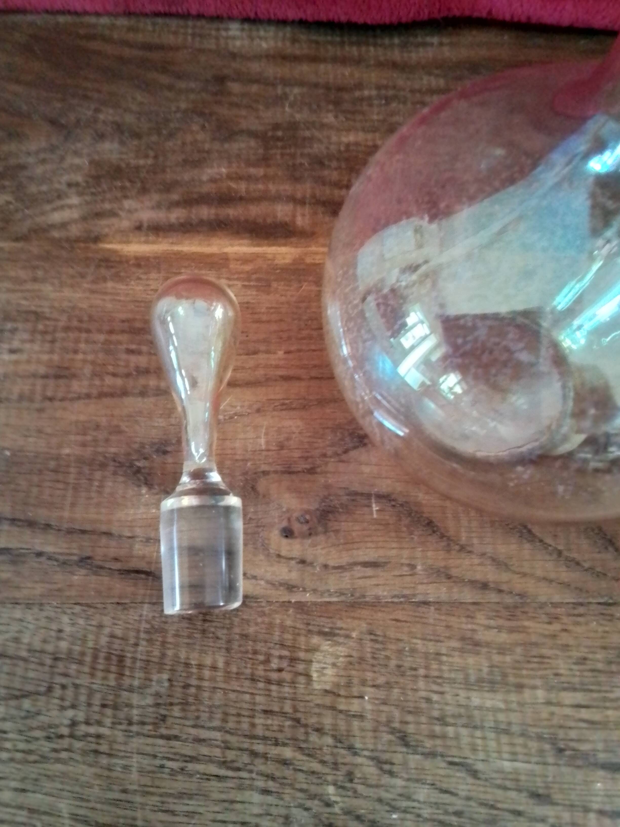 Antique water drop carafe