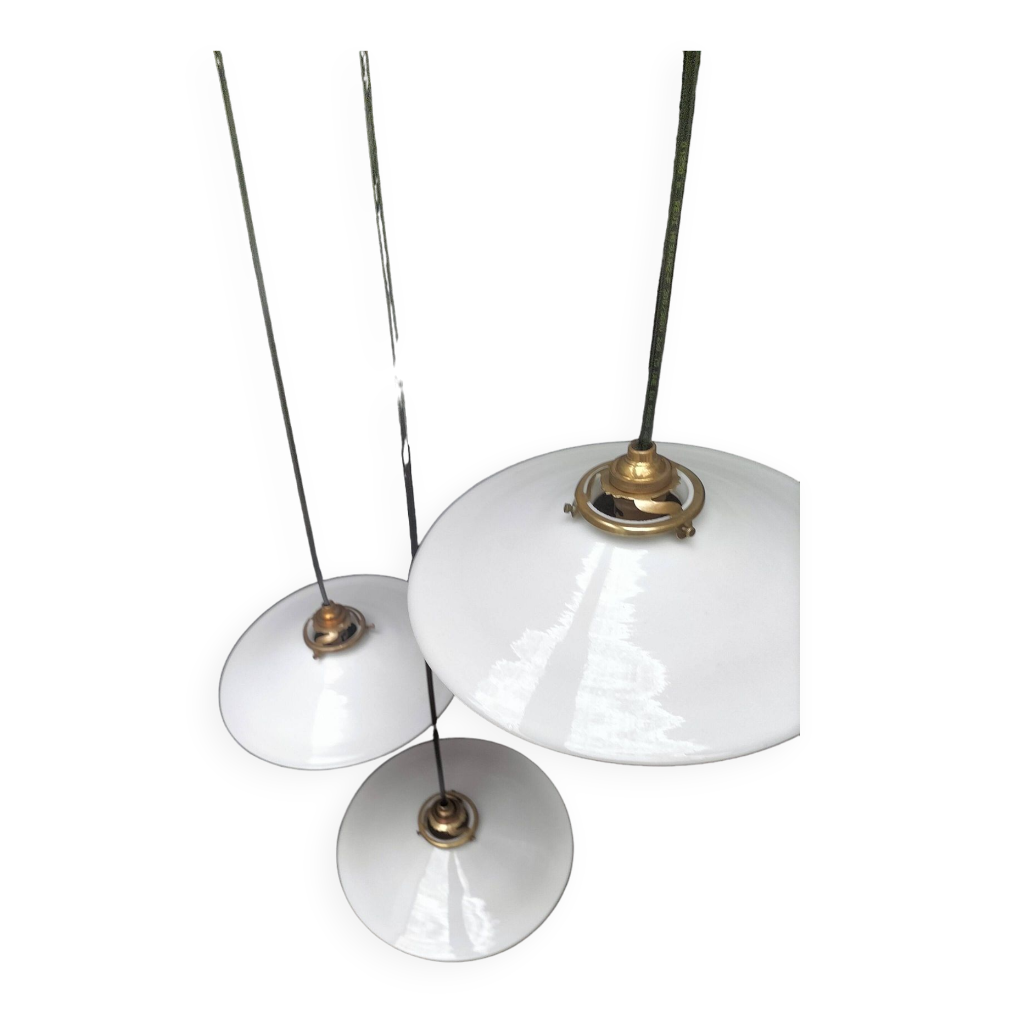 Opaline pendant lights