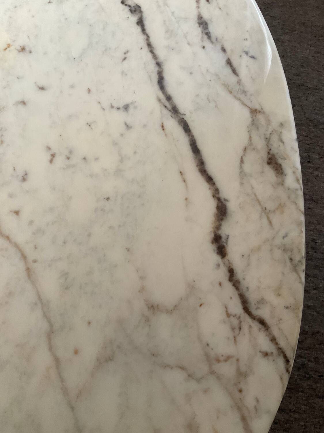 Vintage Carrara marble coffee table